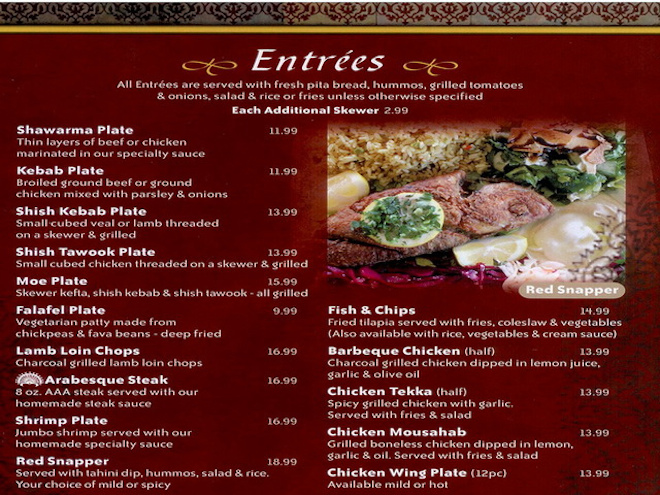 Restaurant Photos Menu