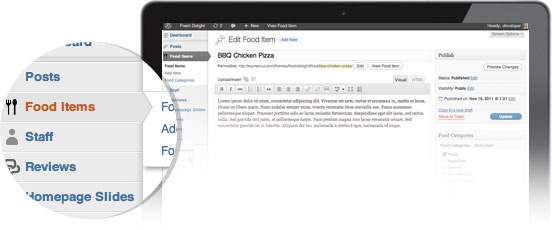 Restaurant Website Menu Management & CMS