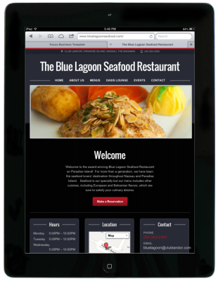 Blue Lagoon Seafood Restaurant iPad