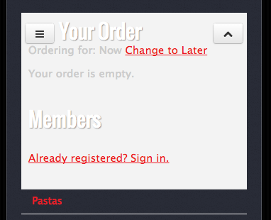 Responsive Online Ordering